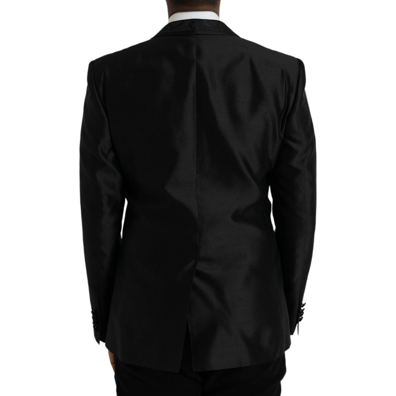 Dolce & Gabbana Black MARTINI Single Breasted Coat Blazer