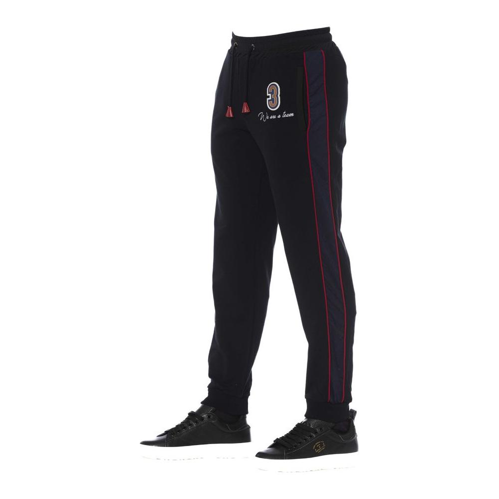 Trussardi Black Cotton Men Sports Pant