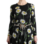 Dolce & Gabbana Multicolor Silk Sunflower Print Long Maxi Dress SIG60646-3
