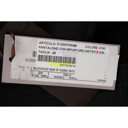 Ermanno Scervino Black Cotton Slim Fit Casual Pants Jeans & Pants