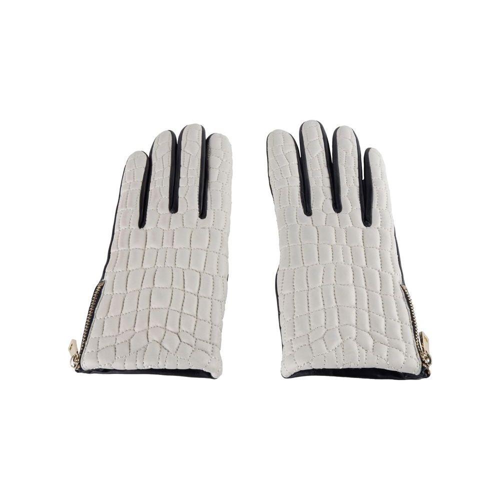 Cavalli Class Gray Lambskin Glove