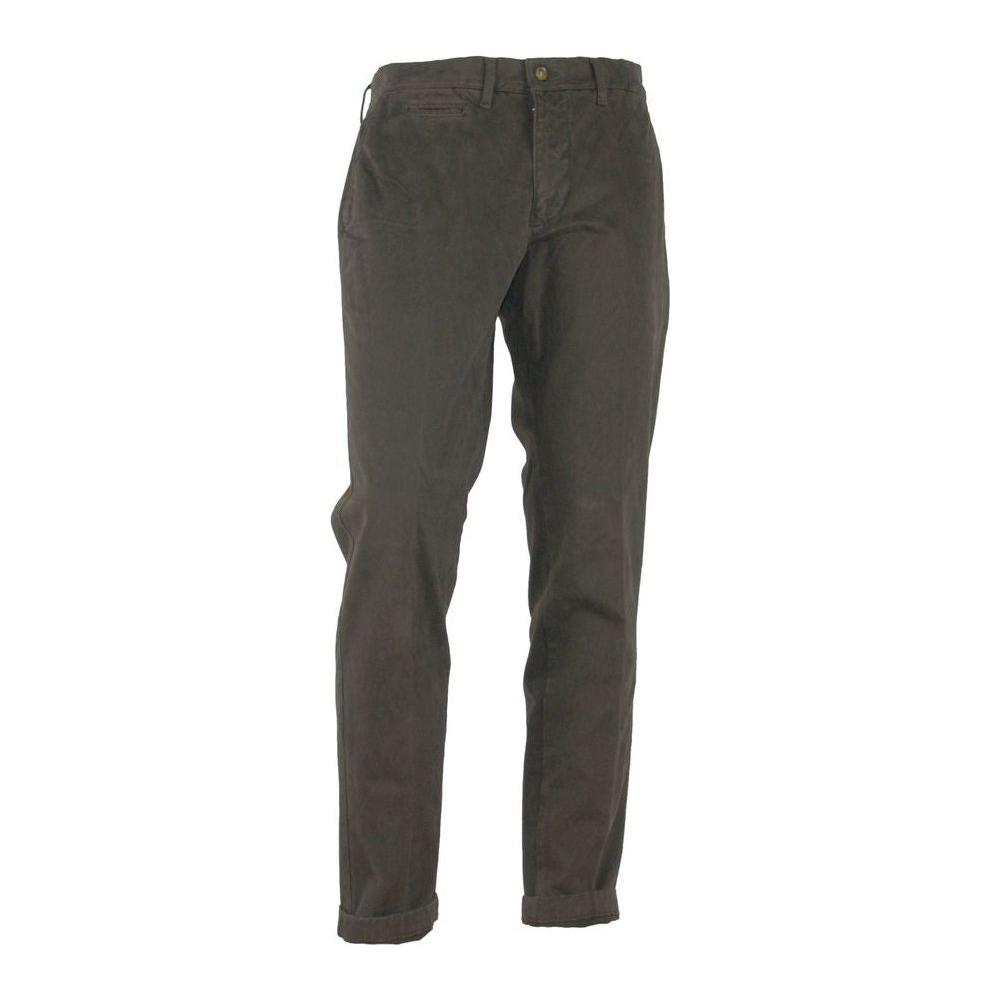 Made in Italy Brown Cotton Men's Pant