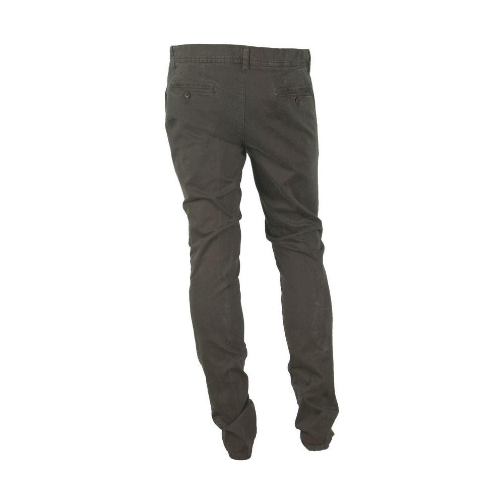 Made in Italy Brown Cotton Men Pant