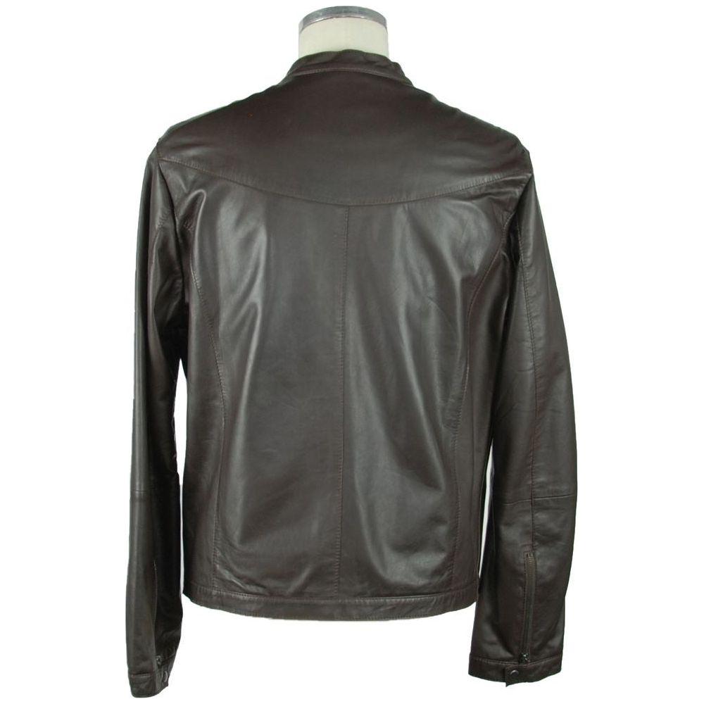 Emilio Romanelli Brown Leather Jackets & Coat