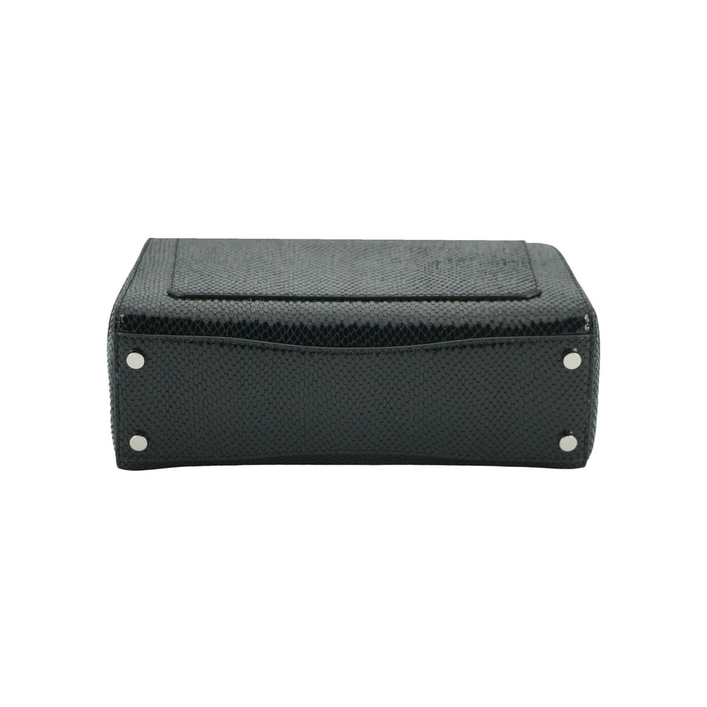 Jimmy Choo Black Leather Top Handle Shoulder Bag