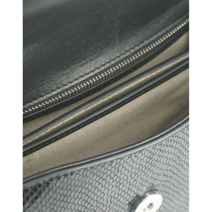 Jimmy Choo Black Leather Top Handle Shoulder Bag