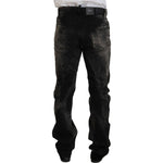 Dsquared² Black Washed Cotton Straight Fit Casual Denim Jeans PAN74440-48