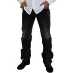 Dsquared² Black Washed Cotton Straight Fit Casual Denim Jeans PAN74440-48