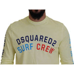 Dsquared² Yellow Colorful Print Long Sleeves Top T-shirt Dsquared² Dark Gray