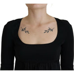 Dsquared² Black Acetate Short Sleeves A-line Sheath Dress Dsquared² Black
