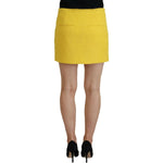 Dsquared² Yellow Double Breasted Mini Suit Blazer Skirt Set Dsquared² Dark Khaki