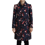 Dsquared² Multicolor Printed Women Long Coat Blazer Jacket JKT3528-38