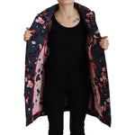 Dsquared² Multicolor Printed Women Long Coat Blazer Jacket JKT3528-38
