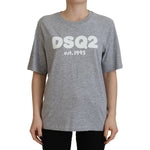Dsquared² Gray Logo Cotton Crewneck Short Sleeve Tee T-shirt TSH83409-38