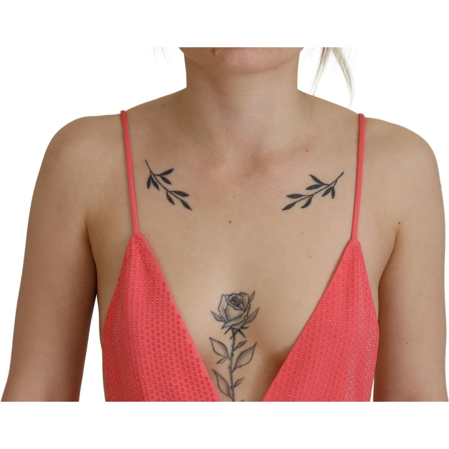 Dsquared² Pink Sleeveless Spaghetti Strap Cami V-neck Top TSH83418-38