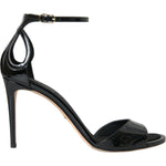 Dolce & Gabbana Black KEIRA Leather Heels Sandals Shoes LA10763-41