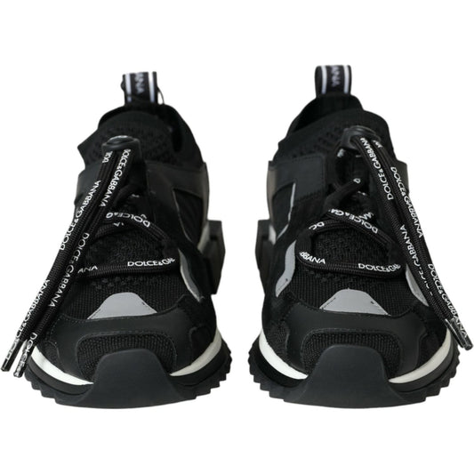 Dolce & Gabbana Black Mesh Sorrento Trekking Sneakers Shoes LA10687-37
