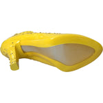 Dolce & Gabbana Yellow Crystal CINDERELLA Heels Pumps Shoes LA10770-40