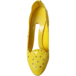 Dolce & Gabbana Yellow Crystal CINDERELLA Heels Pumps Shoes LA10770-40