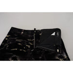 Dsquared² Black Printed High Waist Super Flare Pants PAN74525-38