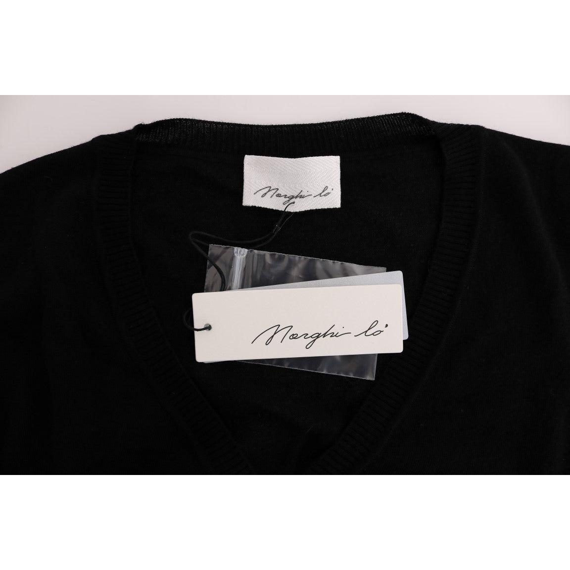 MARGHI LO' Black Wool Blouse Sweater