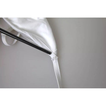 Dolce & Gabbana White Nylon Stretch Swimwear Top Bikini
