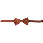 Dolce & Gabbana Brown Silk Adjustable Neck Men Bow Tie Dolce & Gabbana Saddle Brown