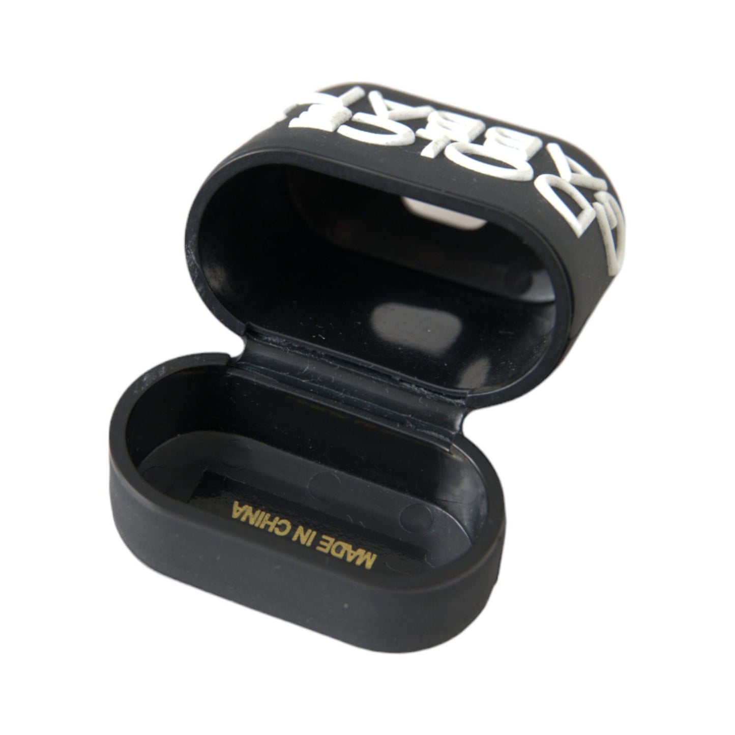 Dolce & Gabbana Black White Silicone Embossed Logo Airpods Case