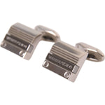 Dolce & Gabbana Silver Plated Metal Brass DG Logo Pin Cufflinks SMY10208