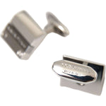 Dolce & Gabbana Silver Plated Metal Brass DG Logo Pin Cufflinks SMY10208