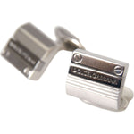 Dolce & Gabbana Silver Plated Metal Brass DG Logo Pin Cufflinks SMY10208