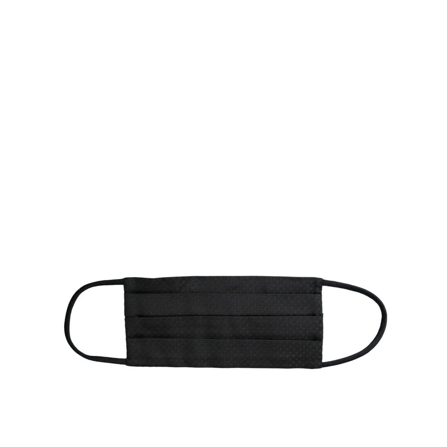 Dolce & Gabbana Black 100% Silk Adjustable Necktie Face Mask