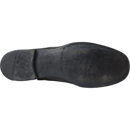 Dolce & Gabbana Black Leather Derby Formal Dress Men Shoes