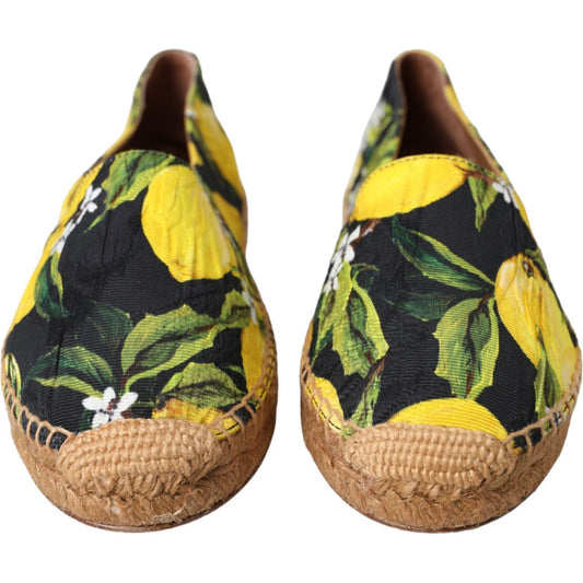 Dolce & Gabbana Multicolor Lemon Slip On Espadrilles Shoes LA11047-35