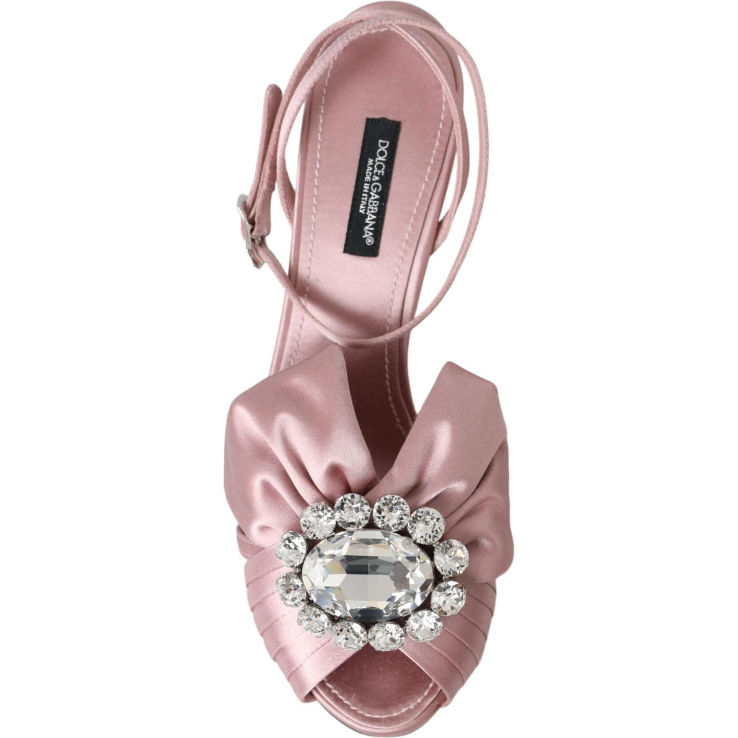 Dolce & Gabbana Pink Keira Crystal Heels Sandals Shoes LA10989-36.5