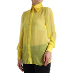Dolce & Gabbana Yellow Long Sleeve Button Down Blouse Top TSH84232-40