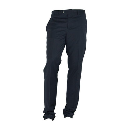Made in Italy Black Polyester Men's Trouser