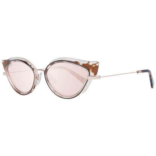 Dsquared² brown women cat eye sunglasses with mirrored lenses, metal and plastic frame, 100% UVA/UVB protection, size 54-18-140.