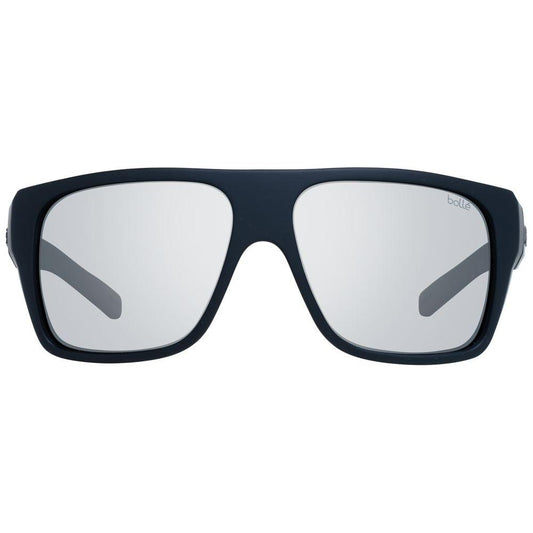 Bolle black unisex sunglasses featuring a full-rim plastic frame and polarized grey lenses. Provides 100% UVA & UVB protection.