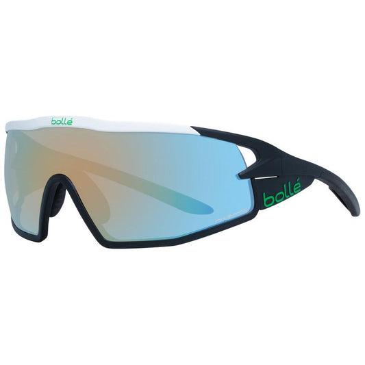 Bolle Black Unisex Sunglasses with multicolor full-rim plastic frame, photochromatic mirrored lenses, and included branded case
