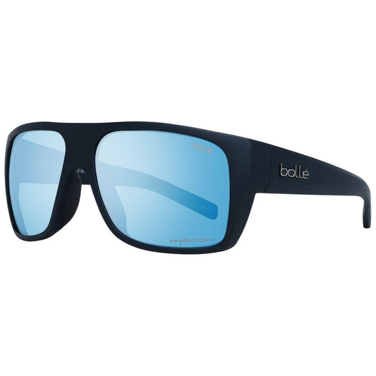 Bolle black unisex sunglasses with plastic frame, brown polarized lenses, and full-rim style, offering 100% UVA & UVB protection.