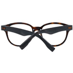 Back view of Ermenegildo Zegna Brown Men Glasses Frame with full-rim style and branded temples.