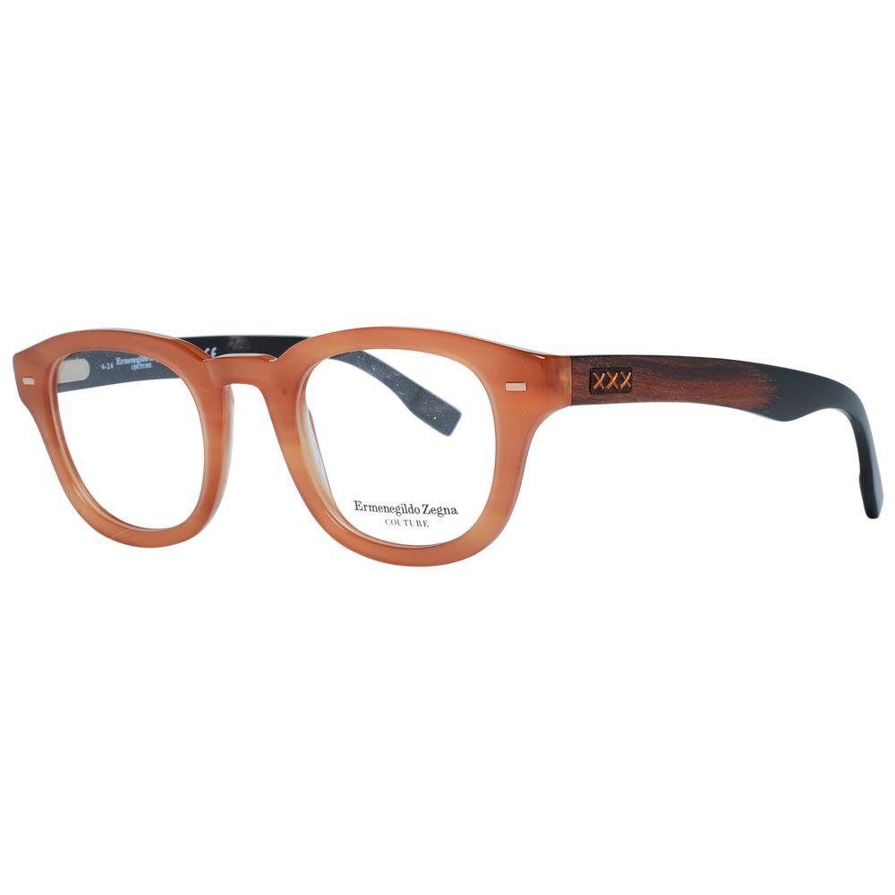 Ermenegildo Zegna Brown Plastic Glasses (Frames)