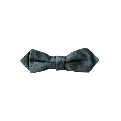Dolce & Gabbana Green Silk Fantasy Adjustable Neck Men Papillon Bow Tie