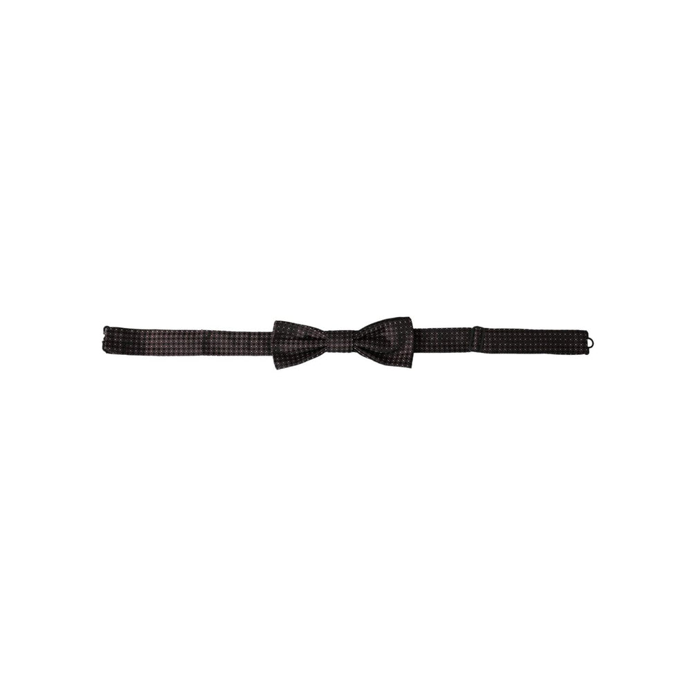 Dolce & Gabbana Brown Fantasy Silk Adjustable Neck Men Papillon Bow Tie FT3899