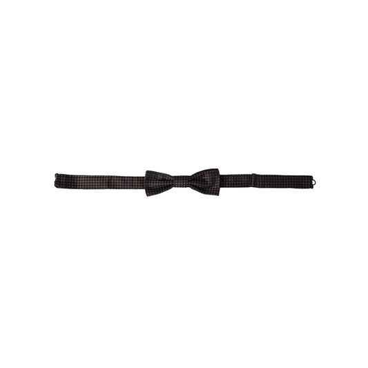Dolce & Gabbana Brown Fantasy Silk Adjustable Neck Men Papillon Bow Tie FT3899