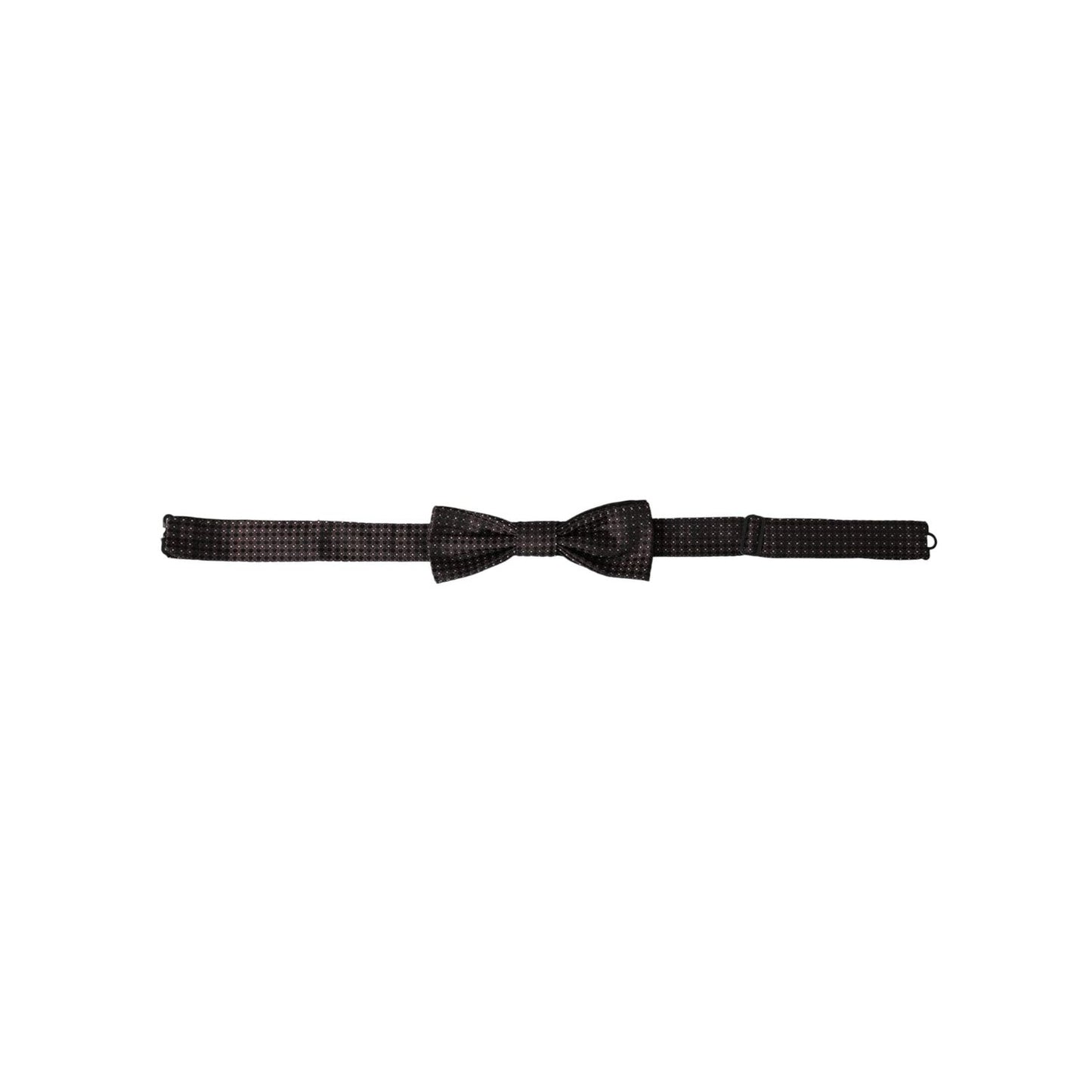 Dolce & Gabbana Brown Fantasy Silk Adjustable Neck Men Papillon Bow Tie FT3899