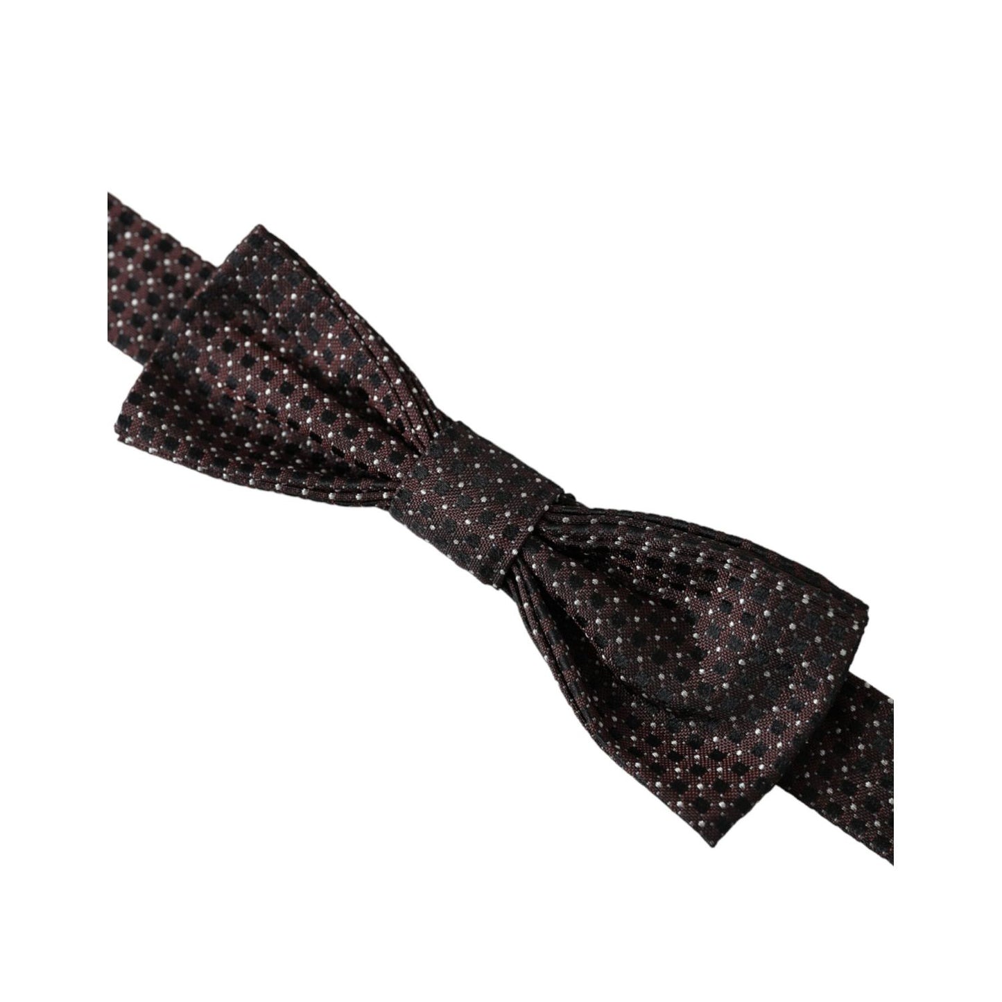 Dolce & Gabbana Brown Fantasy Silk Adjustable Neck Men Papillon Bow Tie FT3899