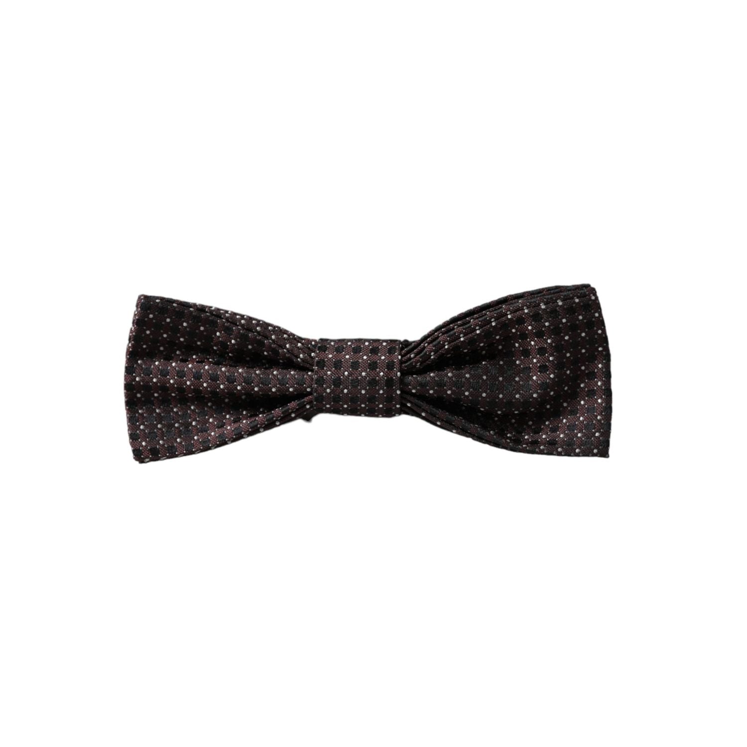 Dolce & Gabbana Brown Fantasy Silk Adjustable Neck Men Papillon Bow Tie