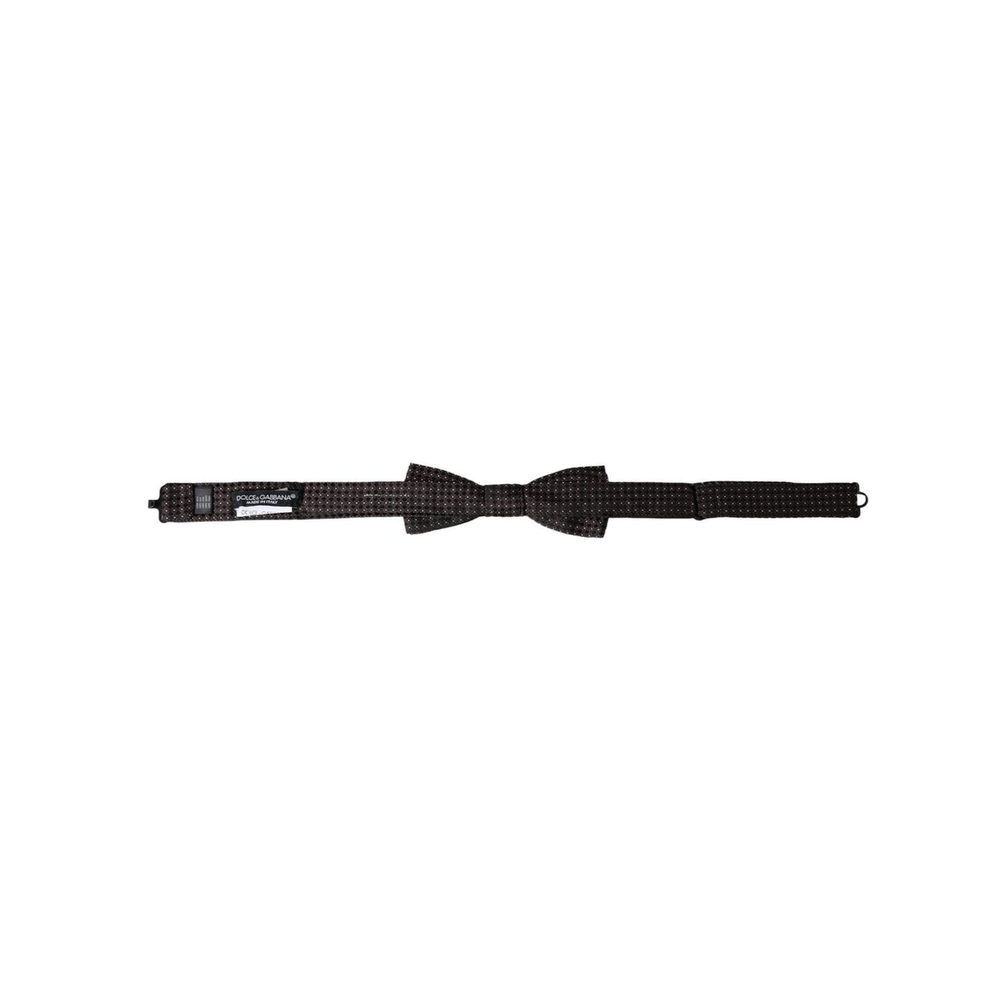 Dolce & Gabbana Brown Fantasy Silk Adjustable Neck Men Papillon Bow Tie FT3899